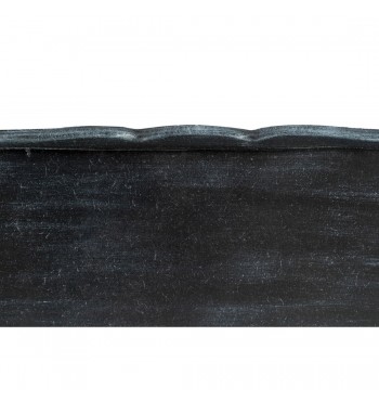 grand Plateau de service en bois patiné en noir design romantique