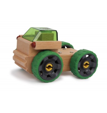 jouet Ambulance en bois démontable pièces magnétiques à construire