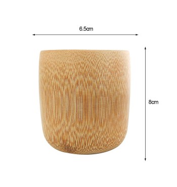 dimensions Tasse à thé en bambou bois massif