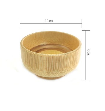 dimensions Bol en bois de bambou MASSIF déco