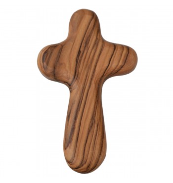 Croix de Jesus Christ en bois d'olivier massif religion christianisme