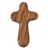Croix de Jesus Christ en bois d'olivier massif religion christianisme