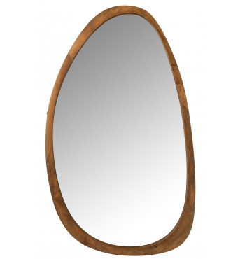 Miroir irrégulier ovale en bois de manguier MASSIF DESIGN