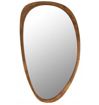 Miroir irrégulier ovale en bois de manguier MASSIF DESIGN