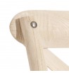 assemblage Chaise en bois d'orme brossé massif et rotin style scandinave bohème