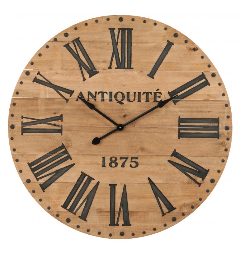 Giant Antique pine wall clock