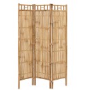 Paravent ou séparateur de pièces en bambou massif claustra bois naturel