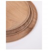 Assiettes & sous-plat 3pcs en bois de noyer massif décoration petite grande moyenne