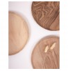 différents grains Assiettes & sous-plat 3pcs en bois de noyer massif