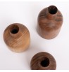 PETIT vase en bois de noyer massif POUR FLEURS SECHEES GRAND