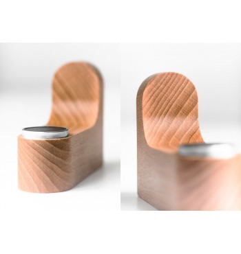 Porte-savon magnétique en bois hêtre massif aimant sec humidité