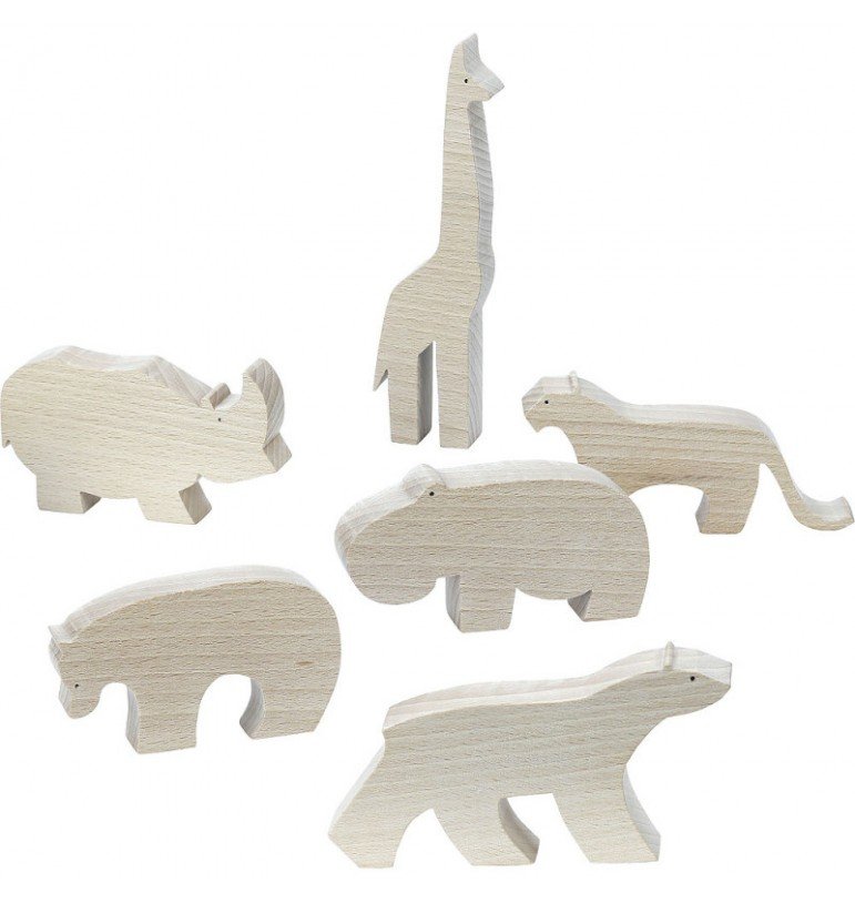 Girafe en bois à décorer - Animaux en bois
