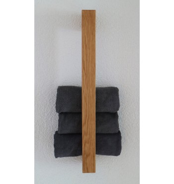 Porte-serviettes poignée en bois de chêne massif salle de bain