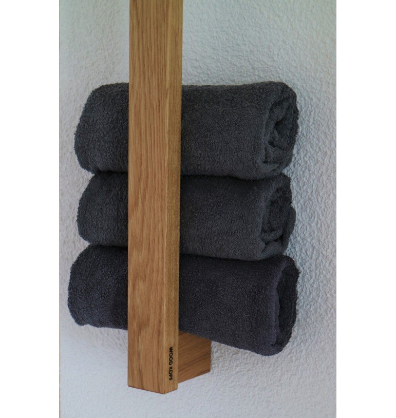 Porte Serviette En Bois De Chêne Vintage Étagère À