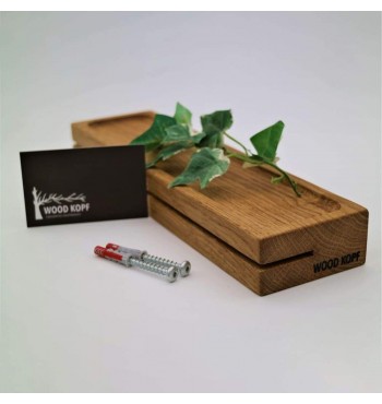 Tablette range-clés design en bois de chêne massif  vide poches rangement design woodkopf