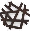 Dessous de plat motifs géométriques en bois marron protège chaleur griffes Joy Kitchen