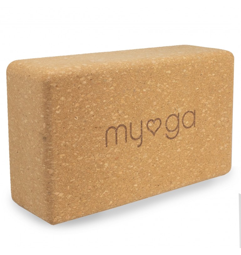 Bloc pour poses de yoga en bois liège Myga écorce yin