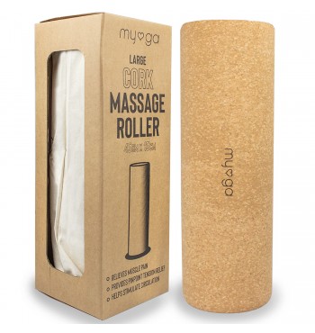 emballage Rouleau pratique poses de yoga en bois liège Myga massage