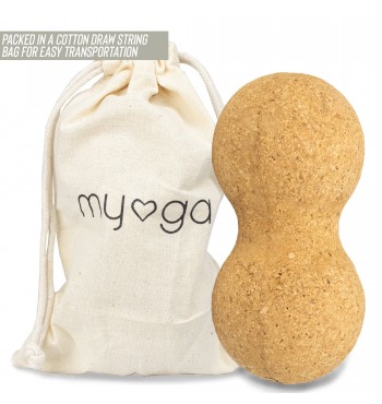 Cacahuète de massage en liège Myga pour le yoga sac de transport