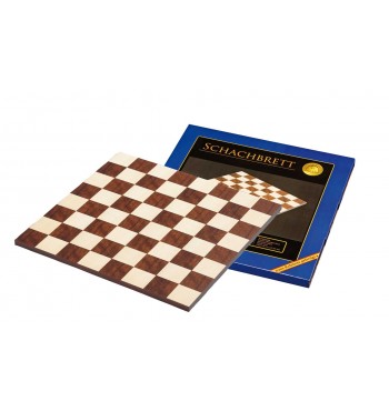 Plateau d'échecs format XXL 47,5 X 47,5 cm échiquier bois de rose érable massif jeu pions
