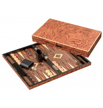 Jeu de backgammon boite coffret rangement fermeture magnétique placage bois de rose