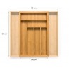 taille Range-couverts extensible 50 en bois bambou adaptable budu salle de bain