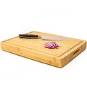 Planche à découper Deluxe en bois bambou  FSC budu 30 x 40 grosse épaisseur