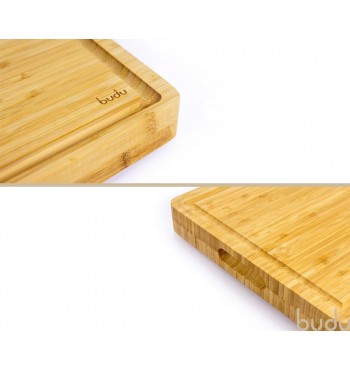 Planche à découper Deluxe en bois bambou  FSC budu 30 x 40 grosse épaisseur