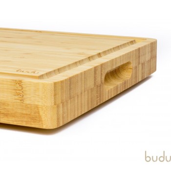 Planche à découper Deluxe en bois bambou  FSC budu 30 x 40 grosse épaisseur