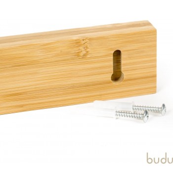 fixations Barre porte-couteaux aimantée en bambou magnétique bois massif budu