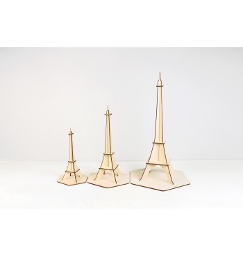 Tour Eiffel à construire en bois contreplaqué de bouleau taille moyenne Reine Mère maquette
