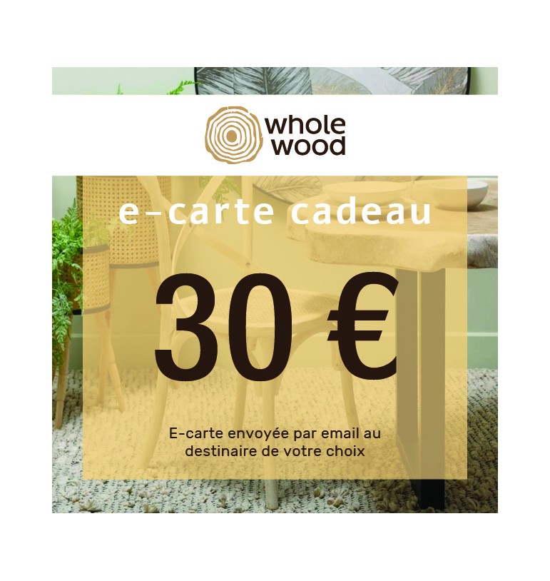Bon-cadeau ecarte e-carte envoyé email chèque cadeaux achat 30 euros