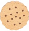 Jeu rôle boite de biscuits ronds chocolat en bois massif pépites