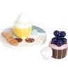 accessoires Service à thé, café et pâtisseries magnétiques aimant couleurs bois dinette jeu jouet