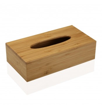 Boîte à mouchoirs pliés plat bois bambou