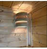 Lampe applique en bois de frêne et de hêtre massif contreplaqué brut couleurs clair sauna