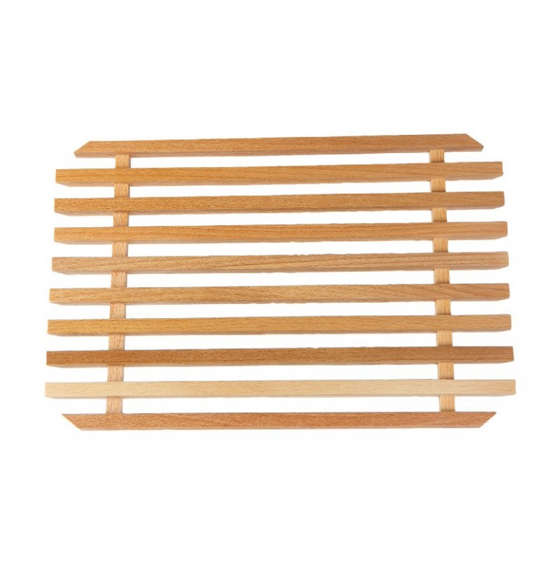 Planche à découper le pain en bois hêtre massif amovible grille