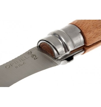 Opinel couteau à champignons bois hêtre massif lame inox pliable made in France