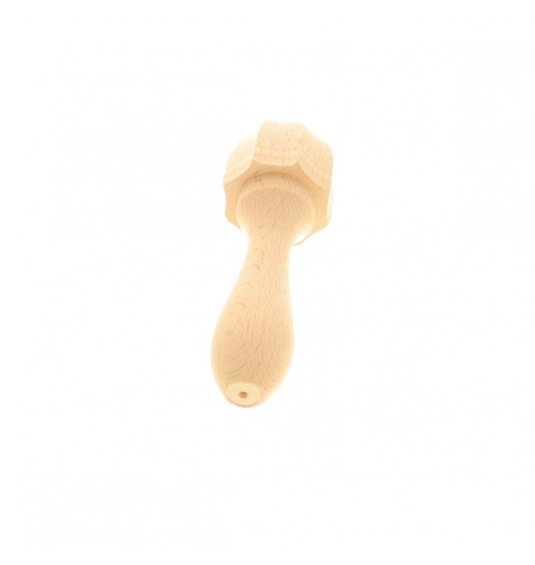 Presse-Citron En Bois Naturel 15 Cm - Presse-Agrumes Manuel Pointu Écologique Robuste