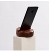 Amplificateur de son & support de smartphone bois bambou massif dzukou  couleur noyer