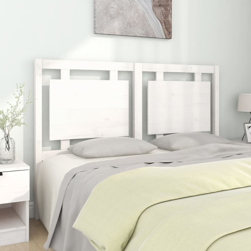 Tête de lit lasurée blanc 145cm bois pin massif couleur blanche asiatique