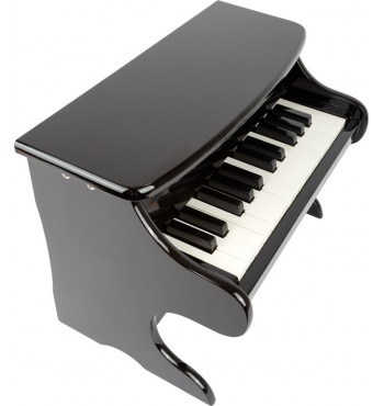 Piano noir miniature en bois laqué musique notes instrument touches