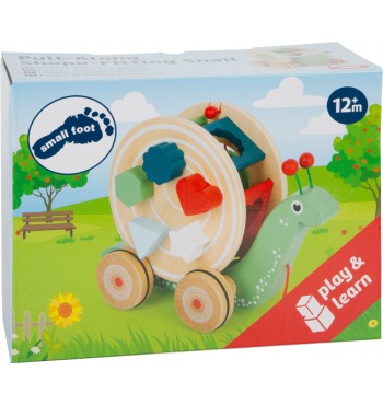 escargot, à roues à tirer, jouet d'eveil en bois Plan toys