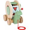 jeu Escargot à tirer avec roue puzzle vis forme bois rond couleurs