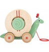 jeu Escargot à tirer avec roue puzzle vis formes bois rond couleurs rose