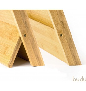 Présentoir bloc porte-couteaux aimanté bois bambou massif aimants nature baud magnétique