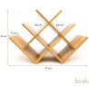 dimensions Range-bouteilles porte vin à poser 8 places en bambou massif fsc budu