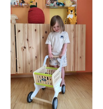 Caddie De Supermarché En Bois Pour Enfants - Benidex Mobilier