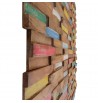 Panneaux décoratifs muraux à relief 1,03 m² en teck coloré