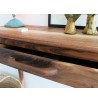 Console tiroir bois de noyer massif naturel maroc artisanal miraj meuble